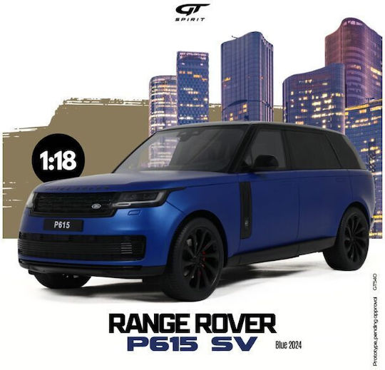 Model Mașină Range Rover P615 Sv Albastru 2024 Scara 1:18 GT Spirit GT540