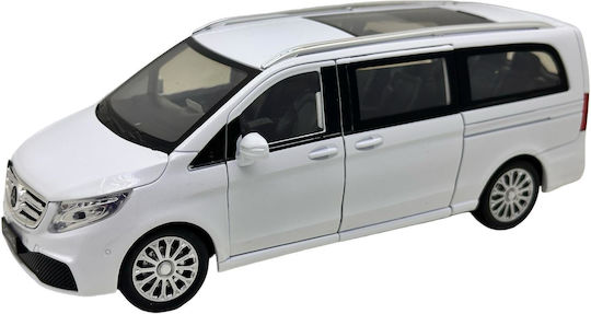 Mercedes Benz V Class Alb V260l 1:24 Model Metalic Lumini Sunete Uși Glisante Capotă Funcțională Portbagaj