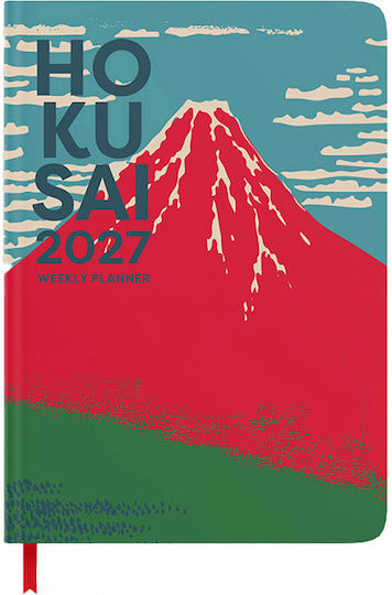 Akademisches Tagebuch Hartes Cover 2026/2027 Wöchentlich 17-Monat A5/15x21cm Hokusai