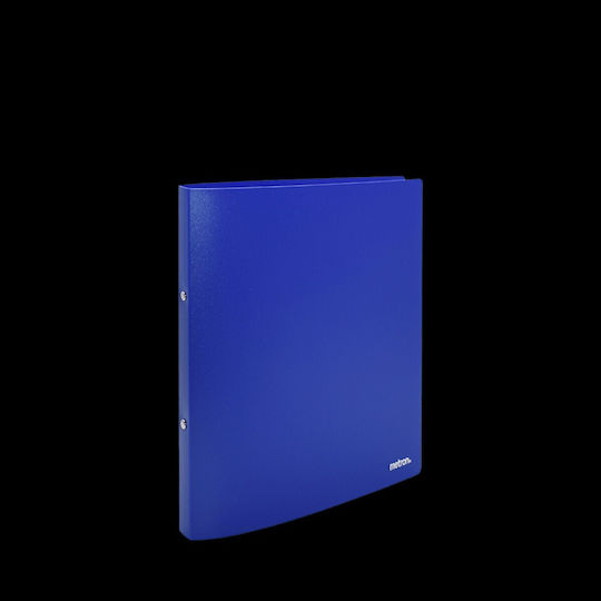 Metron Ντοσιε 2 Κρικοι Πλασtικο Α4 2cm Μπλε 6 Τεμαχια