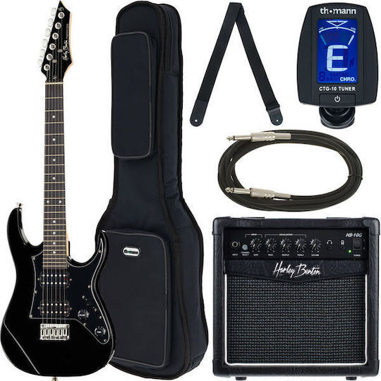Harley Benton Rg-junior Bk Σετ Ηλεκτρική Κιθάρα
