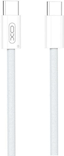 XO USB 2.0 Cable USB-C male - USB-C 60W Λευκό 3m Q260CCWH