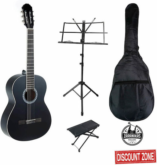 Gewa Ps510146 Chitară Clasică 3/4 Neagră Pachet Standard