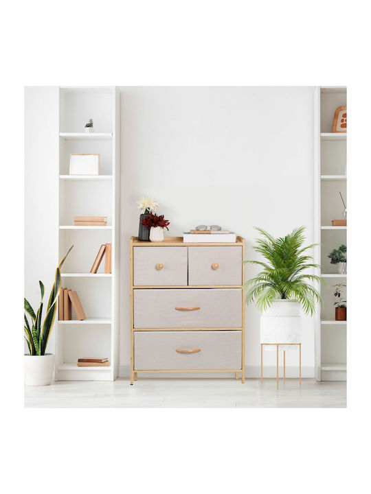 Bamboo Storage Drawers L57.5xW30xH73cm