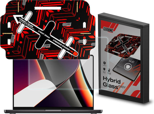Grizzglass Hybridglass Easy Protective Film Installation Kit Included Compatible Macbook Pro 14 Inch M5 Transparent