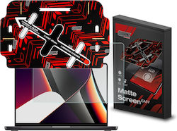 Grizzglass Mattescreen Easy Protective Film Installation Kit Included Compatible Macbook Pro 14 Inch M1 Transparent