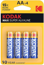 Kodak Max Alkaline Batteries AA 1.5V 4pcs