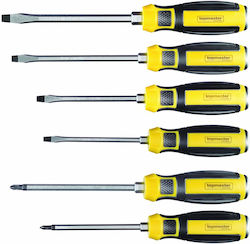 Topmaster Σετ 6 Μαγνητικά Κατσαβίδια Cr-v