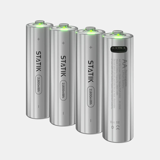 Statik Επαναφορτιζόμενες Μπαταρίες Aa 4-pack Pup-0100-4qty