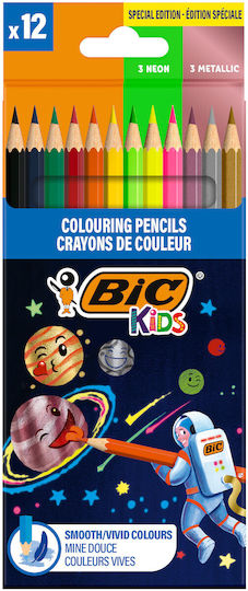 Ξυλομπογιες 12 Χρωματα Special Edition 3 Metallic & 3 Neon Bic 301839