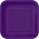 Square Purple Paper Dessert Plates 16 Pieces Deep Purple