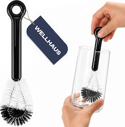 Wellhaus Rounded Bottle Cleaning Brush Black-white