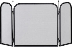 Relaxdays Metal Fireplace Screen 97x52.5cm Gray