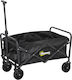 Foldable Garden Cart Metallic 62l 76x48x86cm