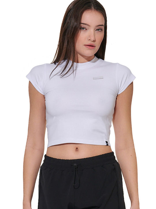 Body Action Women's Crop T-shirt White