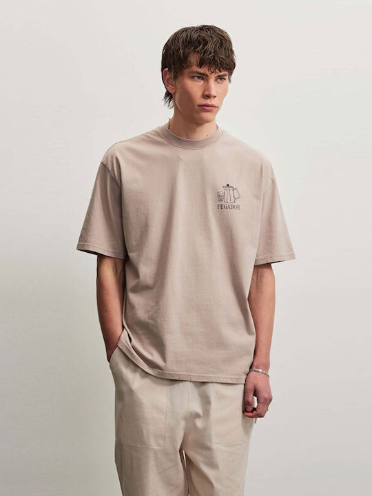 Pegador T-shirt Γκρι Μπεζ
