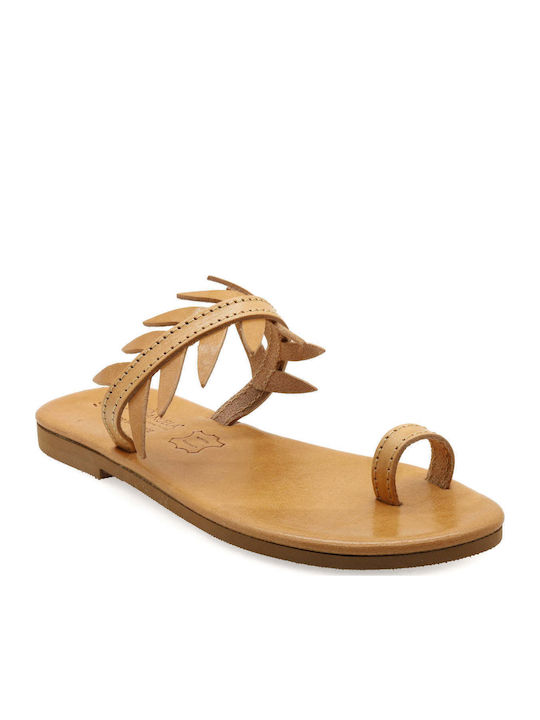 Sandals Slippers Soft Sole Olive Leaves Arsinóe Beige