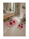 SteweHome Set Antiderapant Covoare De Baie STE-029382-P29382 Multicolore 40x60cm 2 Bucăți
