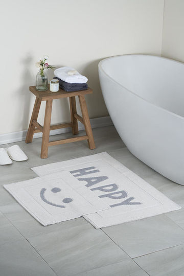 SteweHome Set Covoare De Baie Din Bumbac STE-029402-P29402 Gri 60x100cm 2 Bucăți
