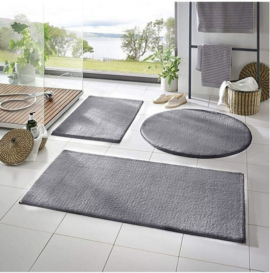 SteweHome Σετ Πατάκια Μπάνιου STE-029801-V66278 Γκρι 60x100εκ. 3τμχ SteweHome Σετ Πατάκια Μπάνιου STE-029801-V66278 Γκρι 60x100εκ. 3τμχ