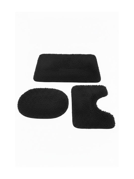 SteweHome Non-Slip Bath Mats Set STE-029916-V66444 Grey 60x100cm 3 Pieces