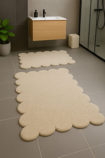 SteweHome Rutschfestes Set Badematten Toilette SteweHome 80x120cm