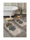 SteweHome Rutschfeste Badematten Set STE-029546-P29546 Weiß 60x100cm 2 Stück