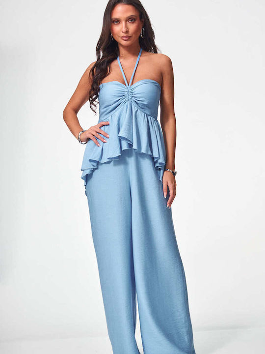 Decoro Damen Jumpsuit Blau