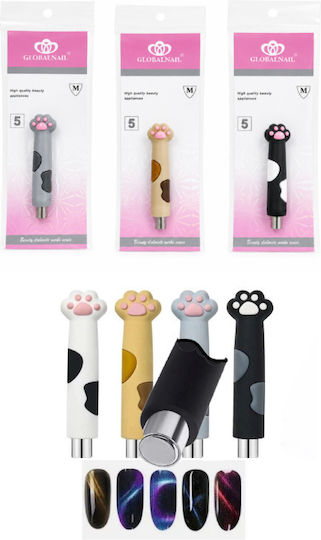 Globalnail Stilou Magnetic Nail Art Cat Eye Model Cu Lăbuțe Cat Eye Nail Art Magnetic Pen Paw Design