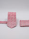Venturi Men's Synthetic Tie Set with Printed Patterns in Pink Color