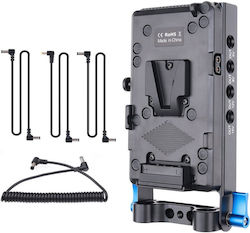 Ishoot Nj-579 Adapter V-mount Batteries D-tap Output 15mm Rail Mount Ishoot Nj-579 Adapter V-mount Batteries D-tap Output 15mm Rail Mount