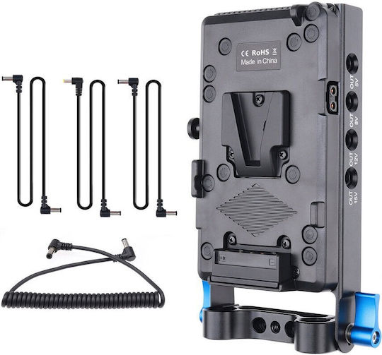Ishoot Nj-579 Adapter V-Mount Batterien D-Tap Ausgang 15mm Schiene Montage