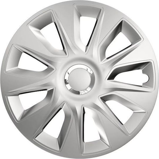 Auto Gs Σετ Τάσια Αυτοκινήτου Stratos 15" 4τμχ Ασημί