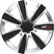 Auto Gs Set Car Hubcaps Gtx Carbon 14" 4 Pieces Black