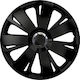 Auto Gs Set Car Hubcaps Energy 16" 4 Pieces Black
