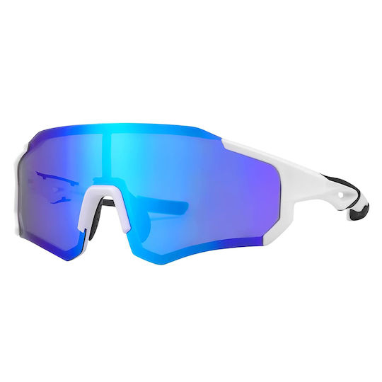 Rockbros Γυαλιά Ποδηλασίας με Μπλε Σκελετό και Polarized / Διάφανους Φακούς