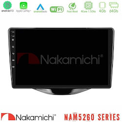Nakamichi Nam5260 Seria 4core Android13 4+64gb Toyota Aygo Citroen C1 Peugeot 108 Navigație Tabletă Multimedia 9" Carplay + & Android Auto
