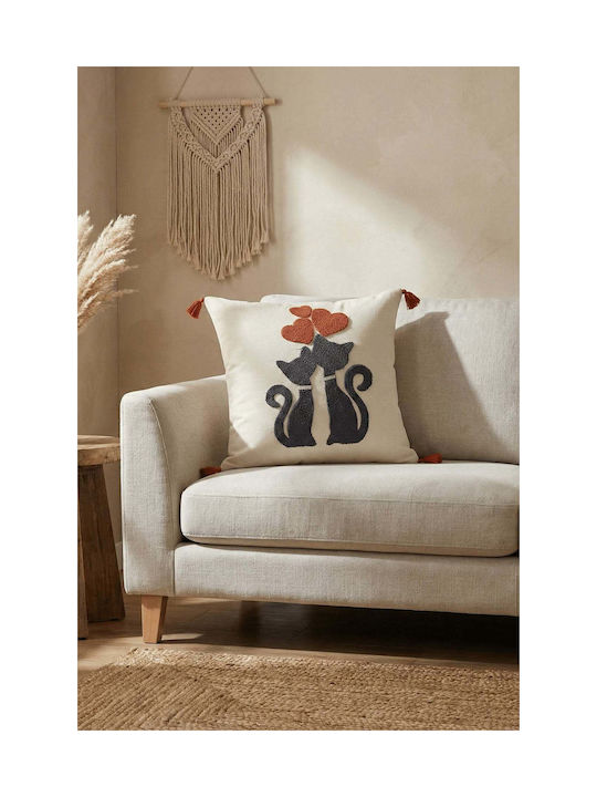 SteweHome Decorative Pillow Case Beige 42x42cm