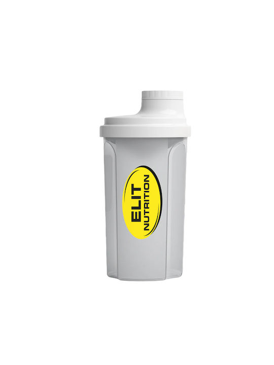 Elit Nutrition Shaker Πρωτεΐνης 500ml Πλαστικό Λευκό