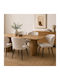 Savino Dining Chair With White Fabric Upholstery 55x55x