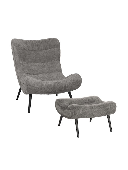 Brym Entspannungs-Sessel mit Fußhocker Grau 97x...