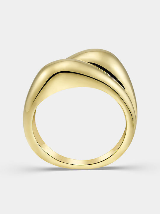 Vogue Damenring mit Zirkonia aus Vergoldetem Silber