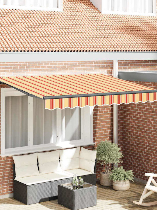 vidaXL Cort Terasă Galben Cu LED 2.5x2m