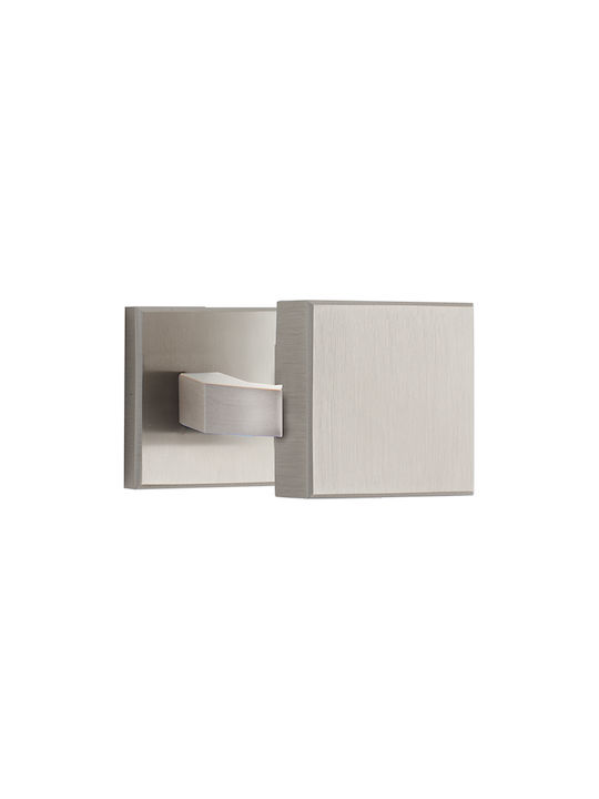 Zogometal Middle Door Lever With Rosette Pair With Mouthpiece Nickel
