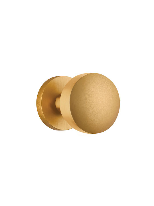 Zogometal Middle Door Lever With Rosette Pair With Mouthpiece Vintage Gold