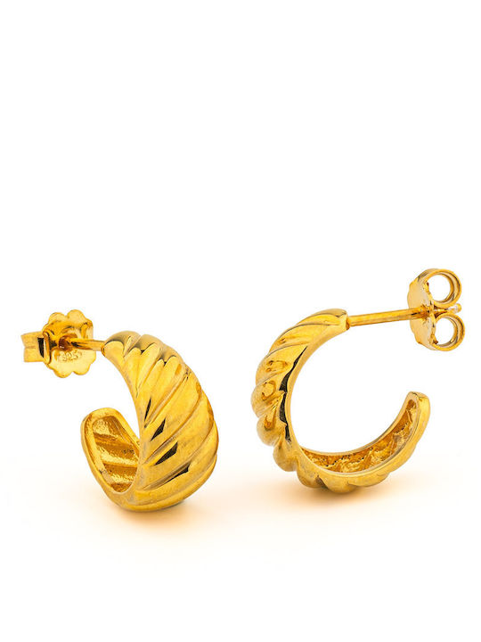 George Art Jewels Stud Earrings Silver Gold Plated