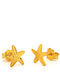 George Art Jewels Stud Earrings Silver Gold Plated