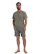 Vienetta Secret Summer Men's Cotton Pyjamas Khaki