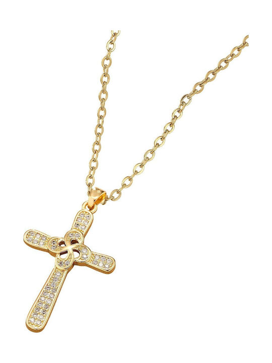 FantazyStores Gold Plated Steel Cross