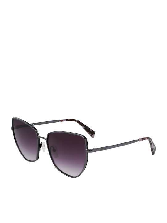 Liu Jo Women's Sunglasses with Grey Metallic Frame and Grey Lens